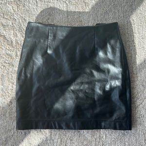 Aritzia black leather mini skirt